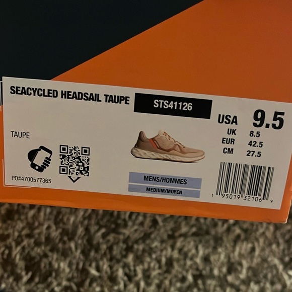 Men’s Sperry Seacycled Headsail Taupe Sneakers - Size 9.5 - Picture 4 of 4